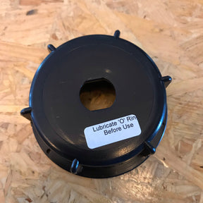 2" Barrel Cap with hole drilled for valve