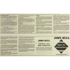 John Bull - Country Cider - Instructions